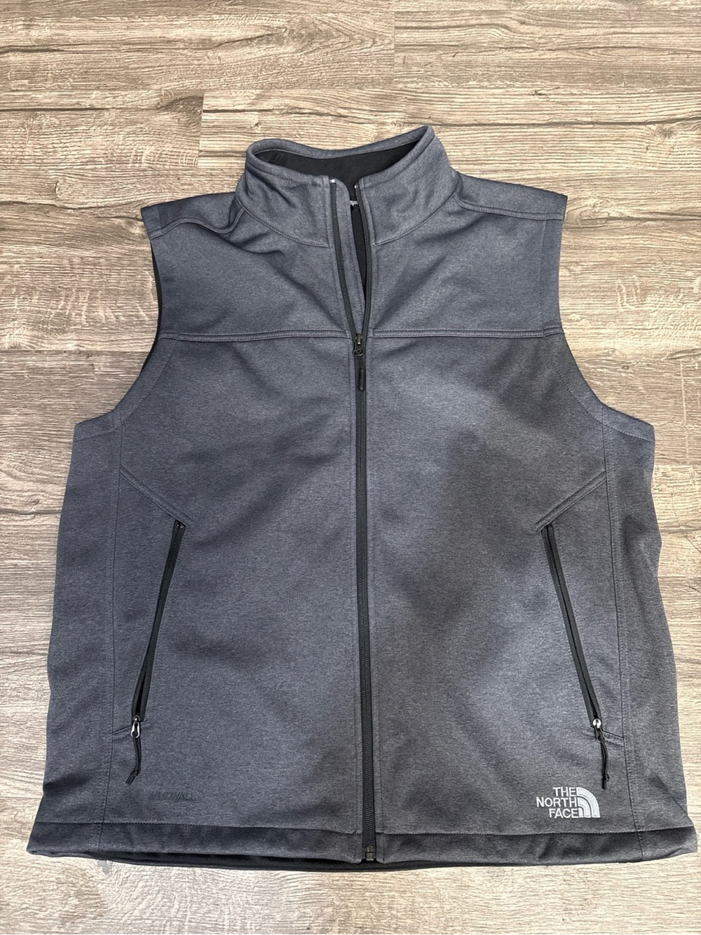 The North Face Ridgewall Soft Shell Vest Men’s XL Dark Grey WindWall NF0A3LGZ - Picture 2 of 9